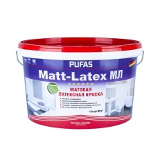 Краска Pufas Matt-Latex D моющаяся латексная, мат., мороз. (10 л)
