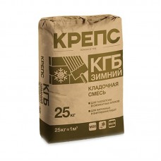 Кладочная смесь Крепс КГБ для газобетона, зимняя, 25 кг