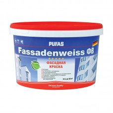 Краска фасадная Pufas Fassadenweiss D, мороз. (10 л)