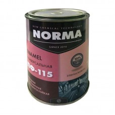 Эмаль Novocolor ПФ-115 НОРМА, красная (0,9 кг) литография