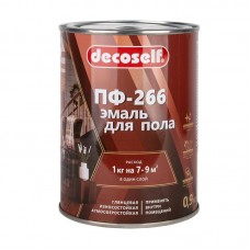 Эмаль для пола Pufas Decoself ПФ-266 красно-коричневая (0,9 кг)