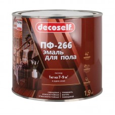 Эмаль для пола Pufas ПФ-266 золотисто-коричневая Decoself,1,9 кг