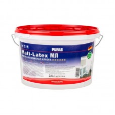 Краска Pufas Matt-Latex А моющаяся латексная, мат., мороз. (2,5 л)